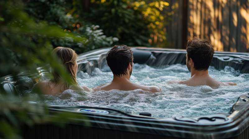 hot tubbing in winter